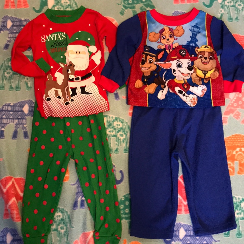 2 pair infant boy pajamas